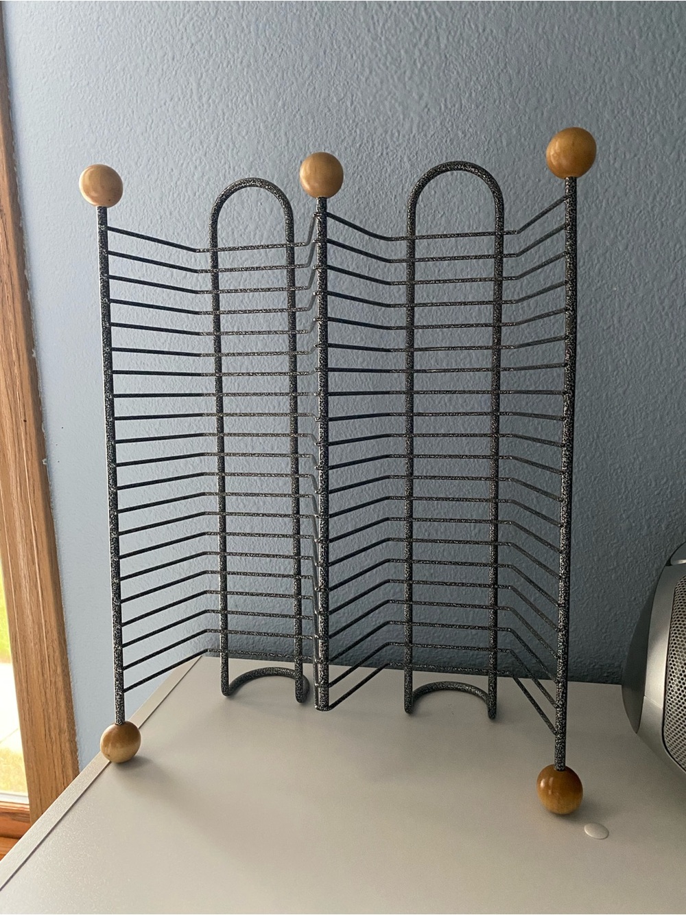 CD Rack Metal Tower Wire Stand Media Storage